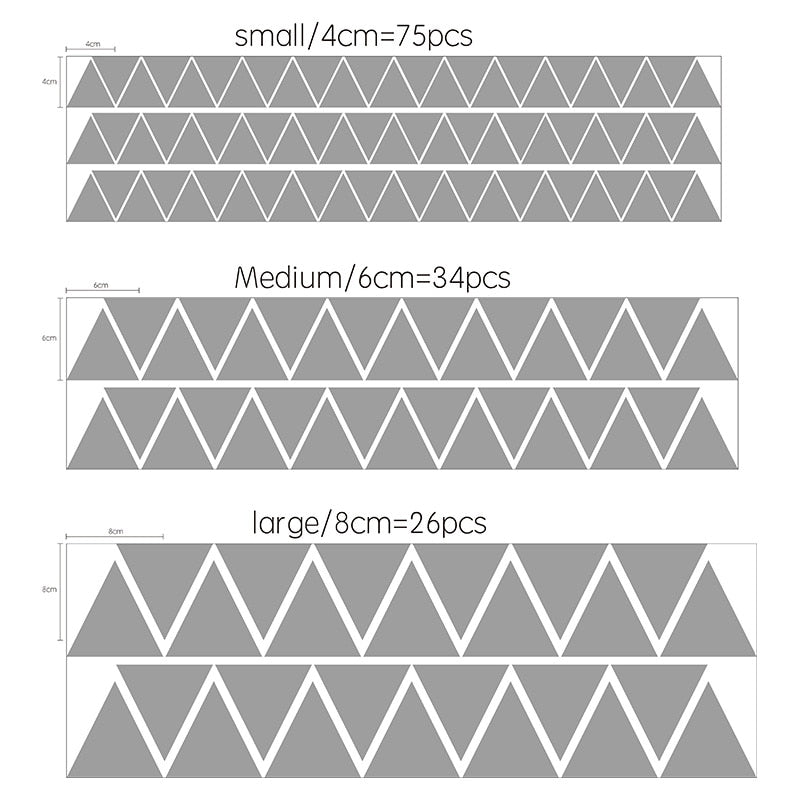 Triangles Pattern Wall Stickers