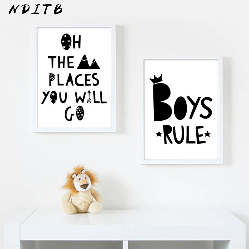 Boys Rule Nursery Canvas Posters