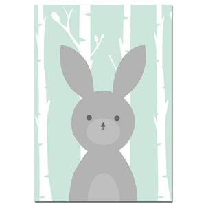 Dream Big Rabbit Nursery Canvas Posters