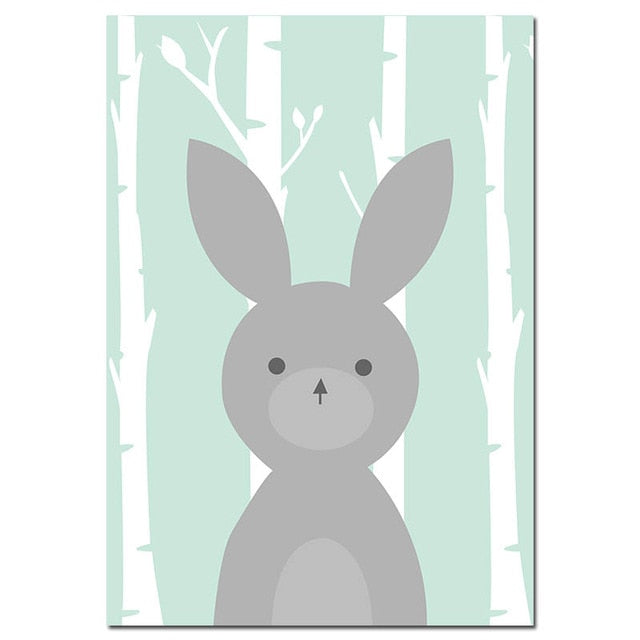 Dream Big Rabbit Nursery Canvas Posters