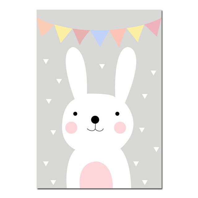 Painting Panda Nursery Canvas Posters