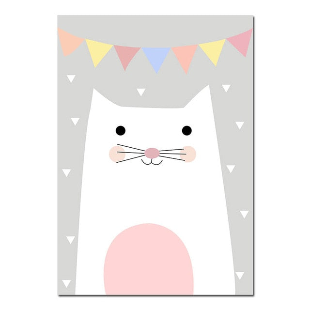 Painting Panda Nursery Canvas Posters