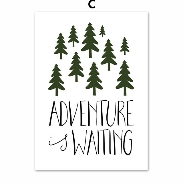 Mountain Tree Forest Nursery Canvas Posters