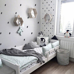 Superhero lightning Pattern Wall Stickers