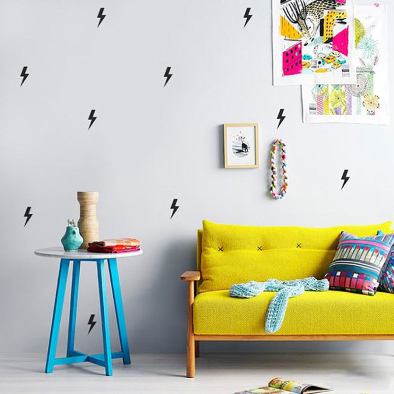 Superhero lightning Pattern Wall Stickers