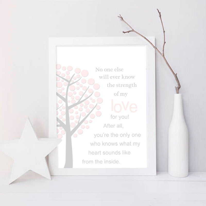 Elephant Love Nursery Canvas Posters