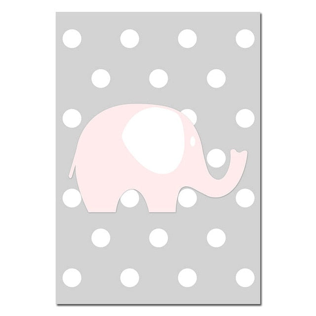 Elephant Love Nursery Canvas Posters