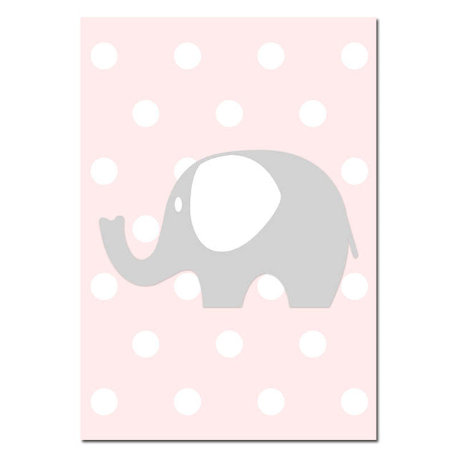 Elephant Love Nursery Canvas Posters
