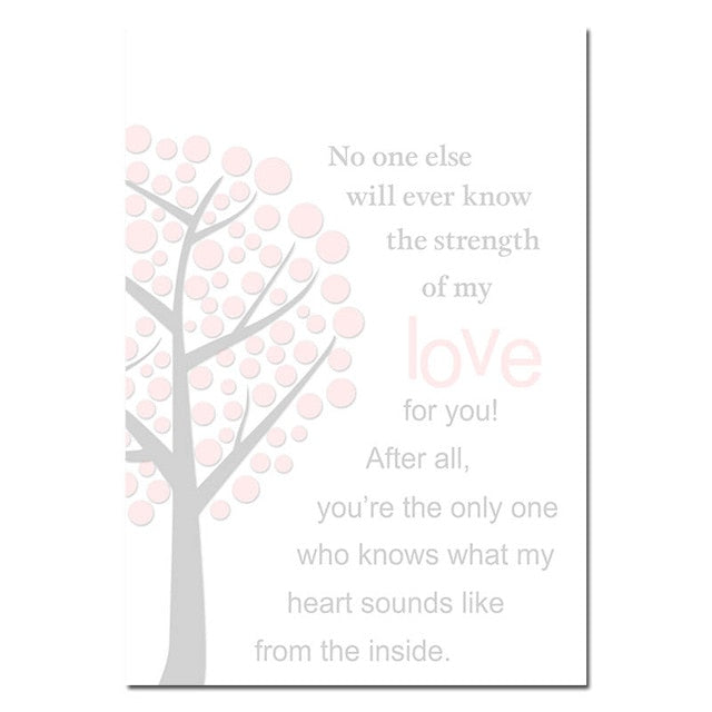 Elephant Love Nursery Canvas Posters