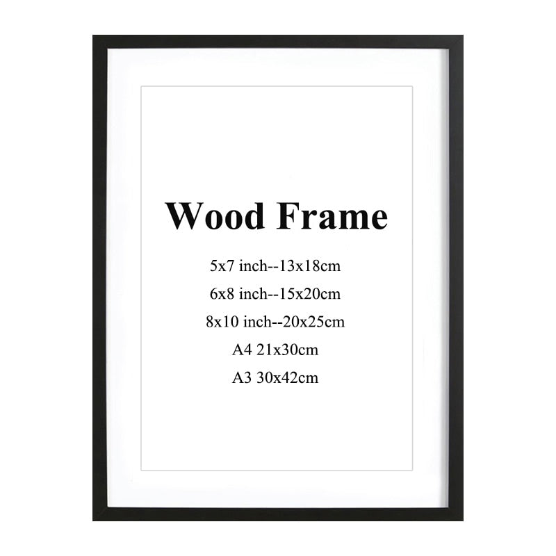 Nature Solid Wooden Frame - Black