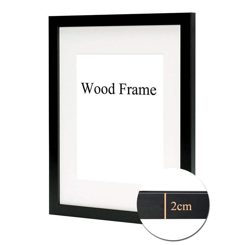 Nature Solid Wooden Frame - Black