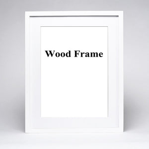 Nature Solid Wooden Frame - White