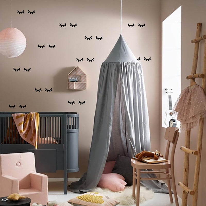 Eyelash Pattern Nursery Wall Stickers