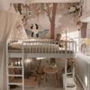 Nursery decor, baby bunk bed and panda