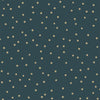 Dark blue non-woven wallpaper, gold polka dots 139276, Forest Friends, Esta