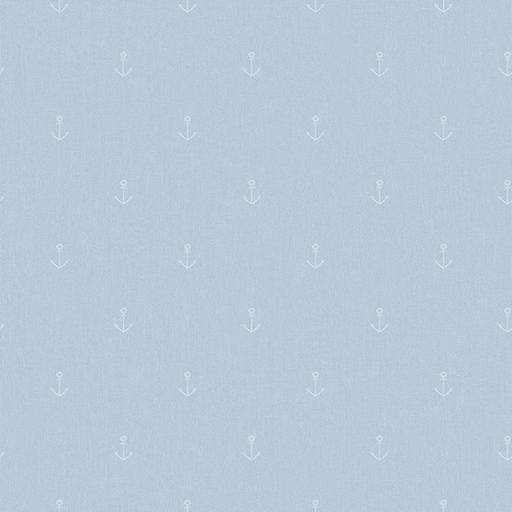 Non-woven light blue wallpaper with anchors A82801, My Kingdom, Ugépa