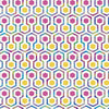 Non-woven geometric pattern wallpaper with colored hexagons GV24290, Good Vibes, Decoprint