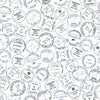 Non-woven white wallpaper with port stamps 138980, Regatta Crew, Esta Home