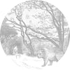 Self-adhesive round animal wall mural 159070, diameter 70 cm, Forest Friends, Esta