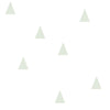 White non-woven wallpaper with green triangles 128868, Little Bandits, Esta