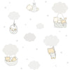 Paper children's wallpaper with animals on clouds 452-1, Pippo, ICH Wallcoverings