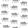 Non-woven black and white wallpaper with leopards 139176, Paradise, Esta Home