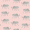 Non-woven pink wallpaper with leopards 139177, Paradise, Esta Home