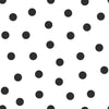 White non-woven wallpaper with black dots 347675, Precious, Origin