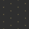 Black non-woven wallpaper with golden crosses 139130, Black & White, Esta