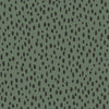 Green non-woven wallpaper with black irregular ovals 139258, Forest Friends, Esta