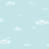 Turquoise paper wallpaper, clouds, sky, stars 458-2, Pippo, ICH Wallcoverings