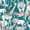 Non-woven wallpaper Jungle, 107692, Jungle Animals Vert, Kids@Home 6, Graham & Brown