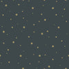 Gray-blue non-woven wallpaper with golden stars 139261, Forest Friends, Esta