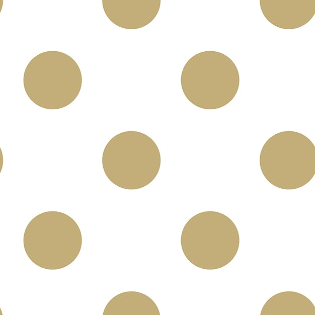 Non-woven wallpaper golden Polka dots 100105, Gold Dotty, Kids@Home 6, Graham & Brown