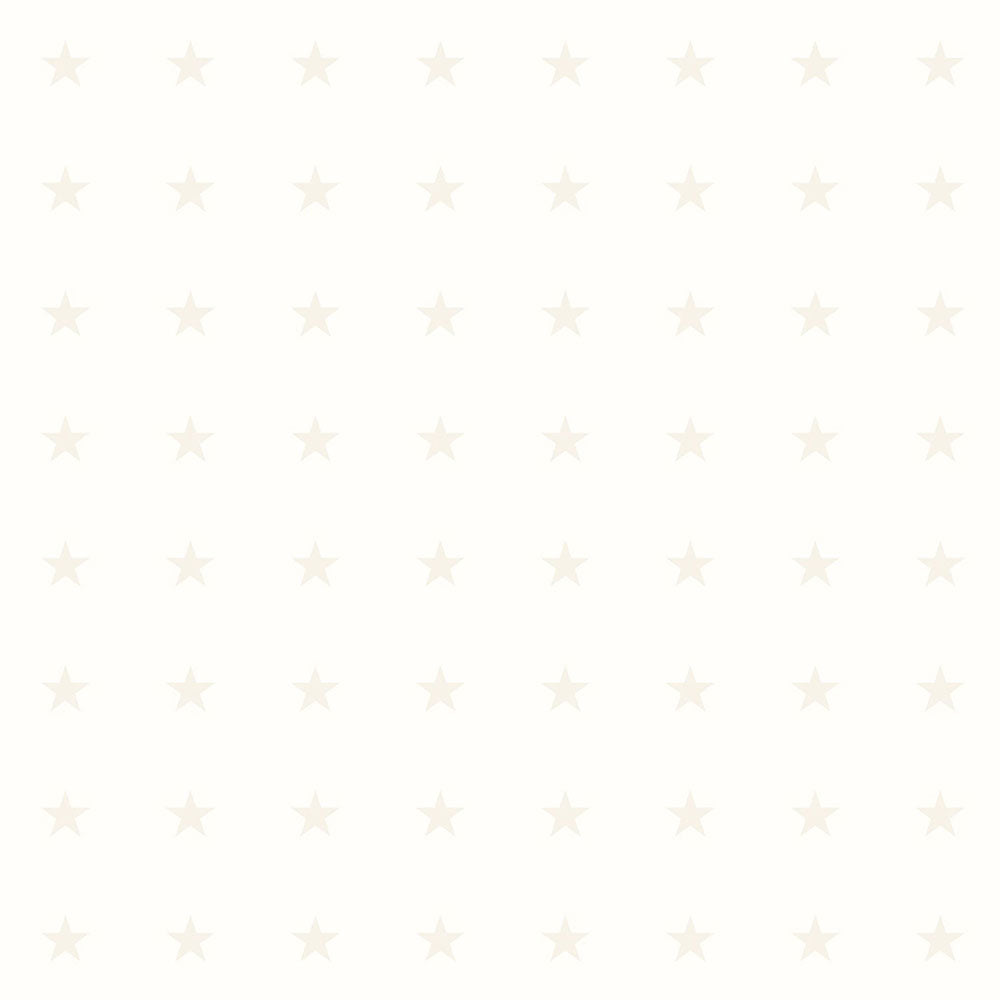 White non-woven wallpaper with beige stars 346828, Precious, Origin