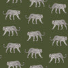 Non-woven green wallpaper with leopards 139179, Paradise, Esta Home