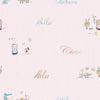 Paper children's wallpaper with animals and texts 3353-2, Oh lala, ICH Wallcoverings