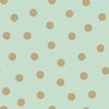 Menthol non-woven wallpaper with gold polka dots 139245, Forest Friends, Esta