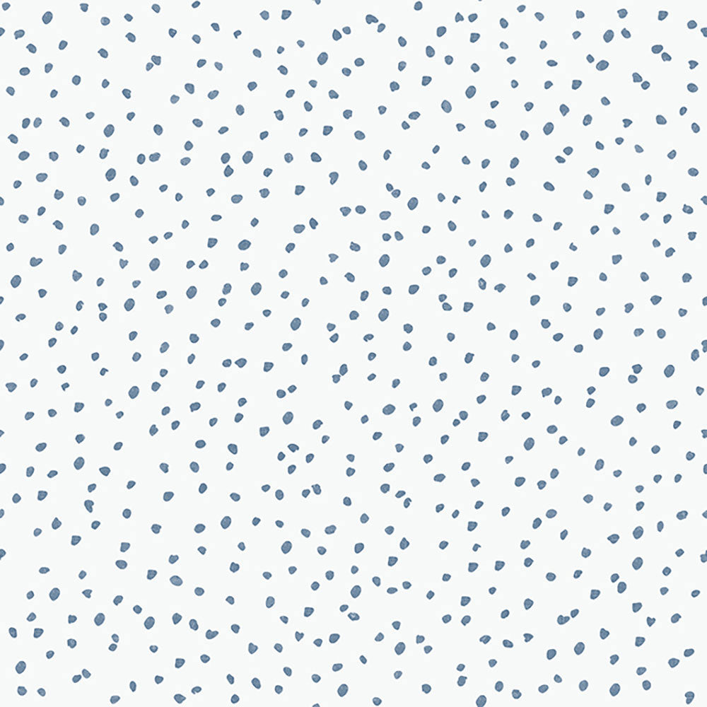 Non-woven children's white wallpaper with blue spots L99301, My Kingdom, Ugépa