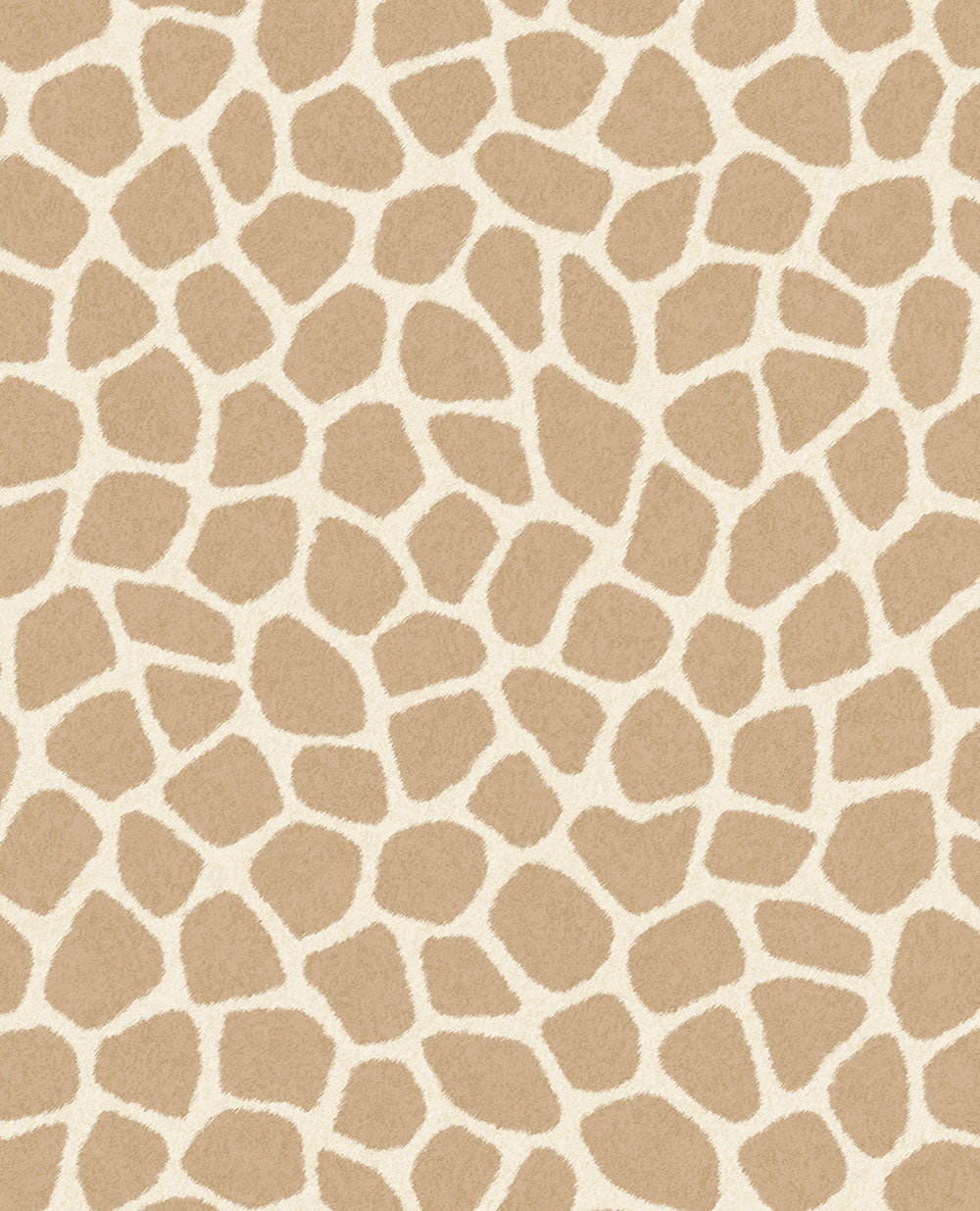 Brown wallpaper, imitation giraffe skin.