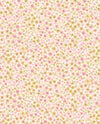 Beige-pink floral wallpaper.