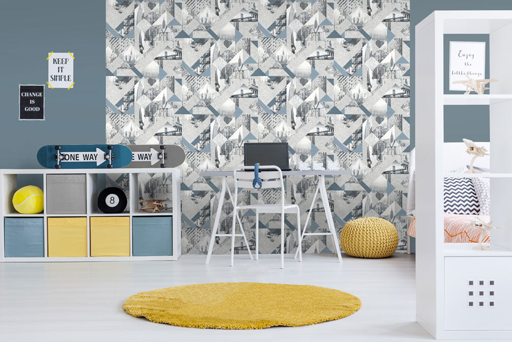 Non-woven collage wallpaper - New York - M51091D, Loft, Ugépa