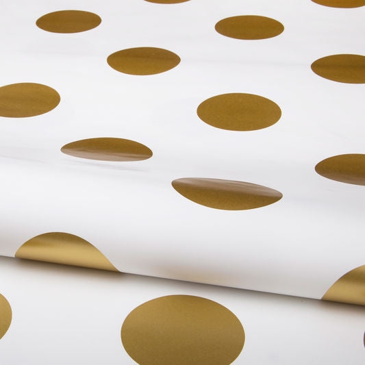 Non-woven wallpaper golden Polka dots 100105, Gold Dotty, Kids@Home 6, Graham & Brown