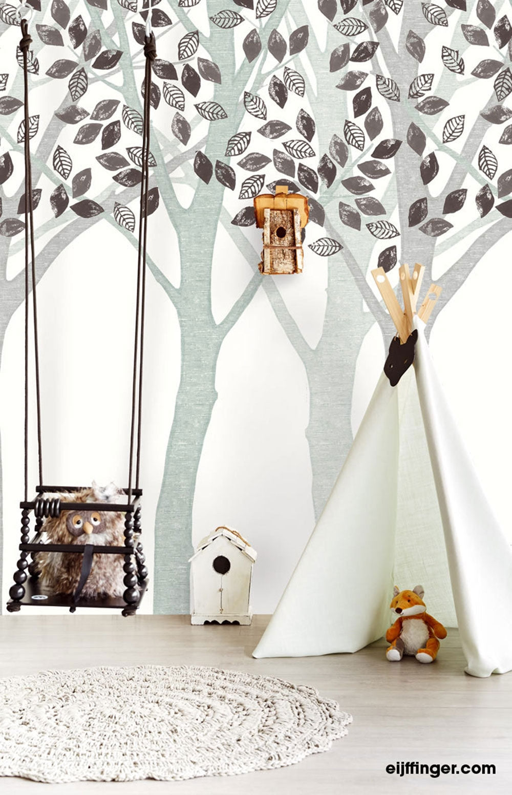 Non-woven wall mural Trees, forest 364132, 186 x 280 cm cm, Wallpower Junior, Eijffinger