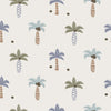 Cartoon Coconut Palm Trees Seamless Wallpaper