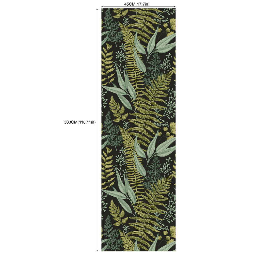 Tropical Green Leaves Self-Adhesive Wallpaper