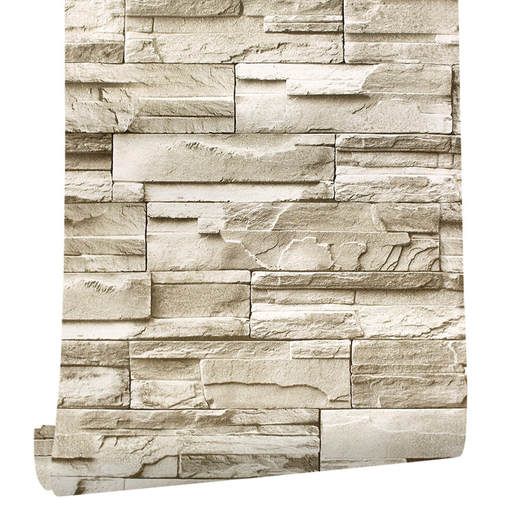 Stoned Bricks Imitation Peel and Stick Wallpaper