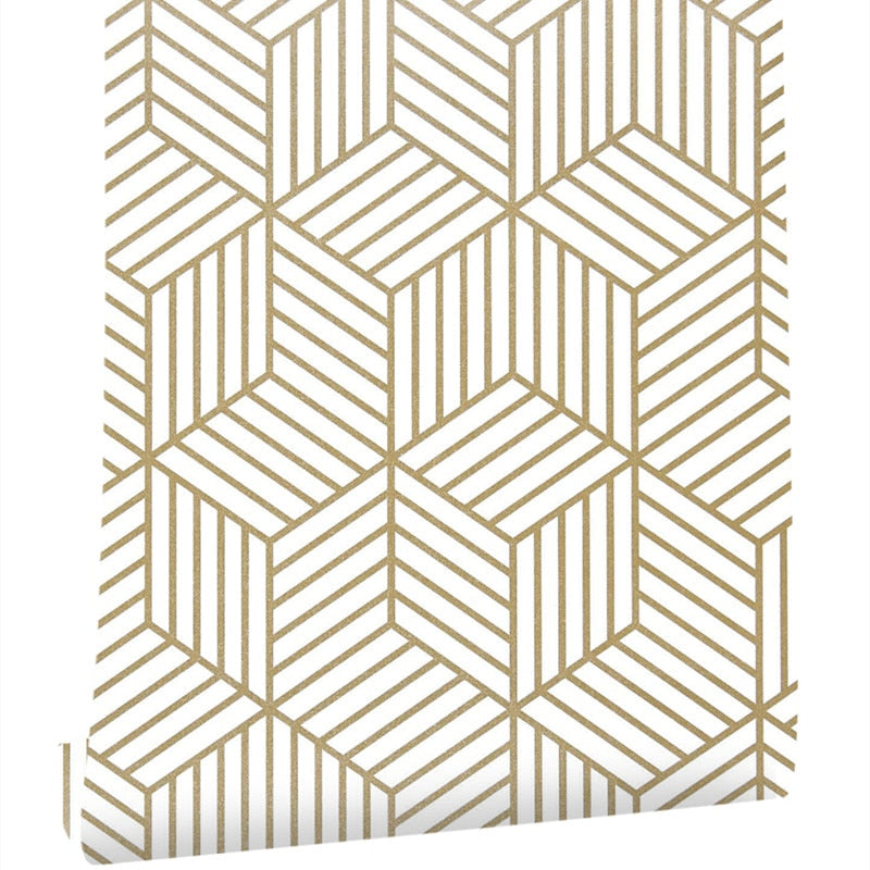 Geometric Hexagon Self-Adhesive Wallpaper