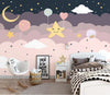 Load image into Gallery viewer, Girly Pink Night Sky Wallpaper Mural