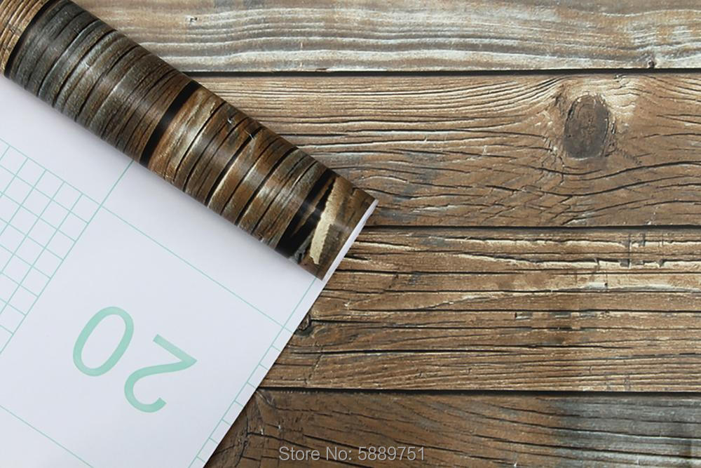 Retro Faux Wood Grain Peel and Stick Wallpaper